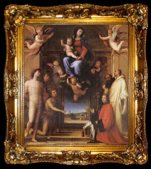 framed  Fra Bartolommeo altar piece of Carondelet, ta009-2